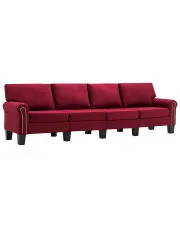 Czteroosobowa czerwona sofa - Dionas 4X w sklepie aosom.live