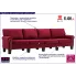 Luksusowa czteroosobowa sofa czerwona Alaia 4X