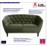 Welurowa sofa Polli 2X zielona