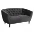 Ciemnoszara sofa welurowa - Galax 2X
