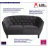Welurowa sofa Polli 2X szara