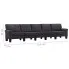 Dekoracyjna 5-osobowa ciemnoszara sofa Alaia 5X