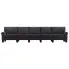 Dekoracyjna 5-osobowa ciemnoszara sofa Alaia 5X