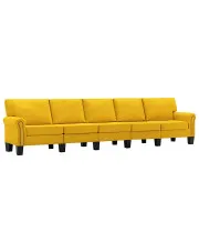 5-osobowa żółta sofa dekoracyjna - Dionas 5X w sklepie aosom.live