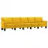 5-osobowa żółta sofa dekoracyjna - Dionas 5X