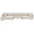 Sofa modułowa z kremowej tkaniny Astoa 9Q 