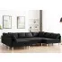 Sofa modułowa z czarnej tkaniny Astoa 9Q