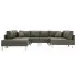 Sofa modułowa z tkaniny taupe Astoa 9Q