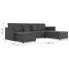 4-osobowa rozkładana ciemnoszara sofa Arbre 4X