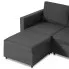 4-osobowa rozkładana ciemnoszara sofa Arbre 4X