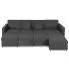 4-osobowa rozkładana ciemnoszara sofa Arbre 4X