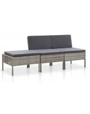 Zestaw szarych mebli ogrodowych - Naja 2X w sklepie aosom.live