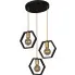 Czarno-złota geometryczna lampa wisząca S059-Gesta