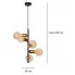 Wymiary loftowej lampy D002-Arvid