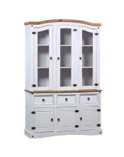 Biały drewniany kredens - Merko w sklepie aosom.live