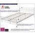 Zdjęcie nowoczesne, białe łóżko metalowe Dexos 160x200 - aosom.live