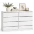 Biała komoda z szufladami - Lonix 120 cm