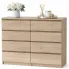 Komoda Lonix 2X 140 cm - dąb sonoma