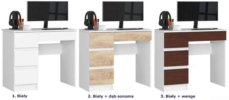 Wszystkie kolory biurka Nersta 3X