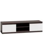 Szafka multimedialna RTV do salonu Amida 2X 120 cm - biała + wenge w sklepie aosom.live