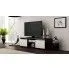 Zdjęcie szafka pod telewizor biała, wenge Amida 2X 120 cm | aosom.live