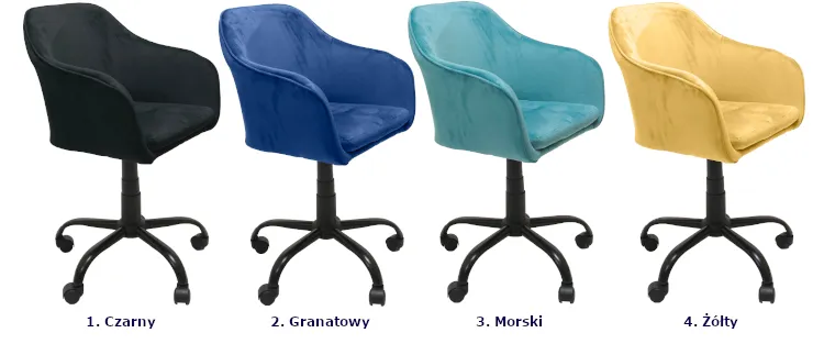 Produkt Żółty tapicerowany fotel obrotowy - Toreo - zdjęcie numer 2