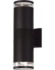 Czarna lampa ścienna tuba na taras - S310-Alokin w sklepie aosom.live