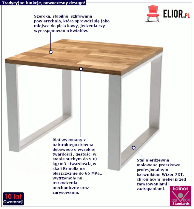 Stolik Rodos 3X: infografika