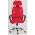 Czerwony ergonomiczny fotel obrotowy Fisan