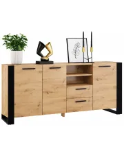 Długa komoda dąb artisan - Everol 6X w sklepie aosom.live