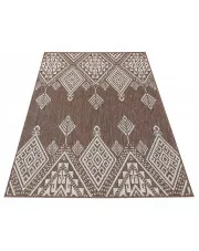 Brązowy dywan dwustronny w stylu boho - Belones 6X w sklepie aosom.live