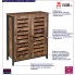 Komoda z polkami w stylu loft Kerem