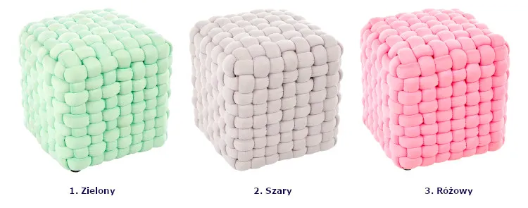Produkt Szara kwadratowa pufa - Teriso - zdjęcie numer 2