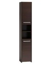 Wąski słupek łazienkowy Boleris 2X - wenge w sklepie aosom.live