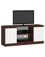 Szafka RTV do salonu wenge + biały - Galapi 3X 120 cm w sklepie aosom.live