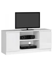 Biała szafka pod telewizor w połysku - Galapi 4X 120 cm w sklepie aosom.live