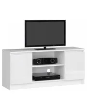 Biała szafka pod telewizor w połysku - Galapi 6X 140 cm w sklepie aosom.live