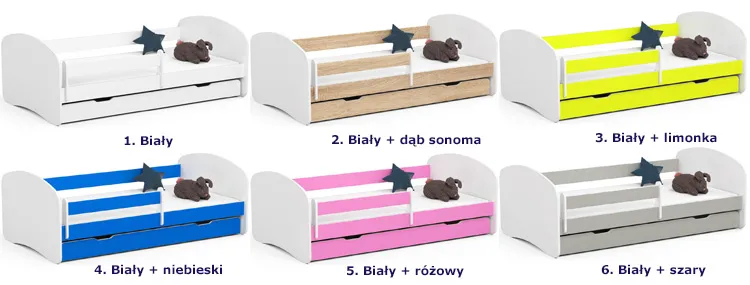 Łóżko dziecięce Elea 3X kolory