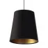 Czarno-złota lampa wisząca glamour z abażurem - S404-Dinos