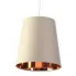 Kremowa lampa wisząca z abażurem rose gold - S405-Dinos