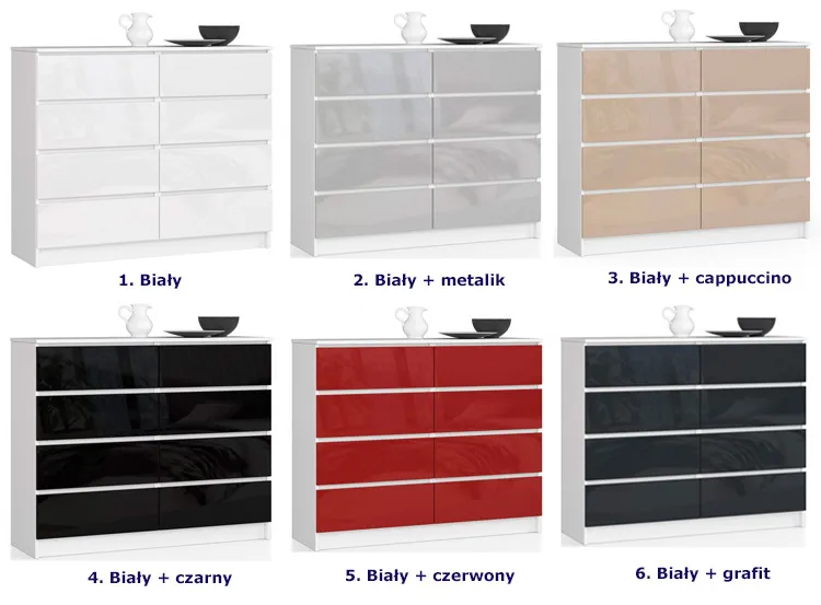 Komoda Andre 4X kolory