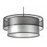 Srebrno-czarna okrągła lampa wisząca z siatką - S421-Wenge