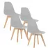 Zestaw szarych skandynawskich nowoczesnych krzeseł 4 szt. - Pipi
