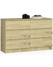 Skandynawska komoda do salonu dąb artisan - Clemont 3X w sklepie aosom.live