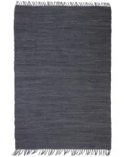 Antracytowy ręcznie tkany dywan boho 160x230 cm - Isma w sklepie aosom.live