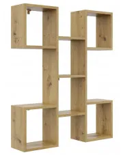 Regał na ścianę, półka dąb artisan - Mirego w sklepie aosom.live