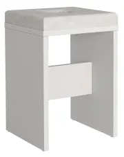 Biały minimalistyczny taboret kwadratowy - Branco w sklepie aosom.live