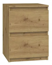 Szafka nocna z dwoma szufladami Lanilo 2X - dąb artisan w sklepie aosom.live