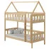 Drewniane piętrowe łóżko domek dla dzieci, sosna - Varcon 3X 180x90 cm