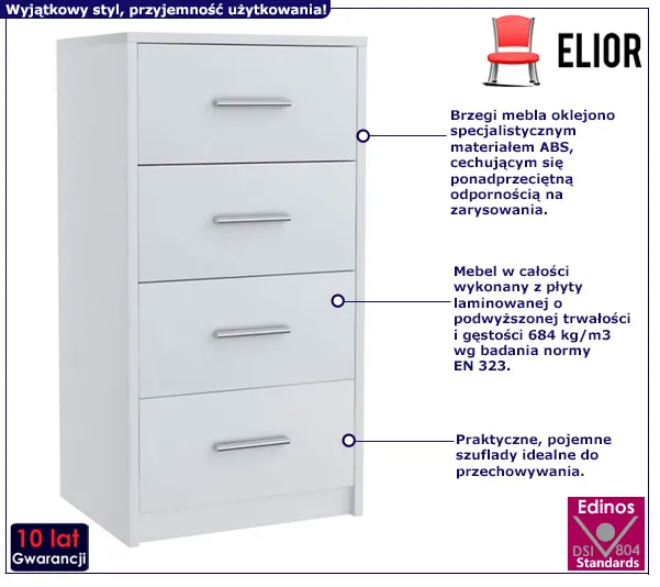 Biała komoda Gopox 5X